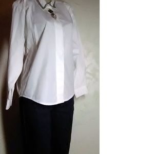 White Cotton Vintage Western Shirt Size XL
